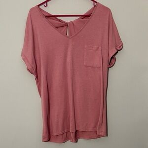 Charming Charlie Pink V-Neck Tee
